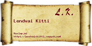 Lendvai Kitti névjegykártya